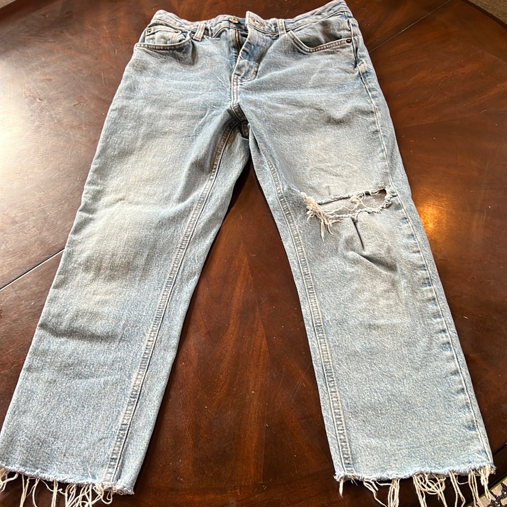 Topshop straight boyfriend jeans, W30